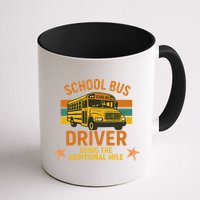 School Bus Driver Going The Additional Mile Vintage Retro Mug