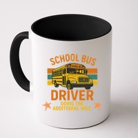 School Bus Driver Going The Additional Mile Vintage Retro Mug