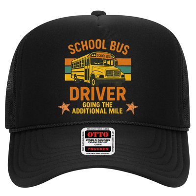 School Bus Driver Going The Additional Mile Vintage Retro Hat