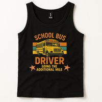 School Bus Driver Going The Additional Mile Vintage Retro Tank Top