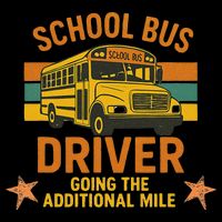 School Bus Driver Going The Additional Mile Vintage Retro Tank Top