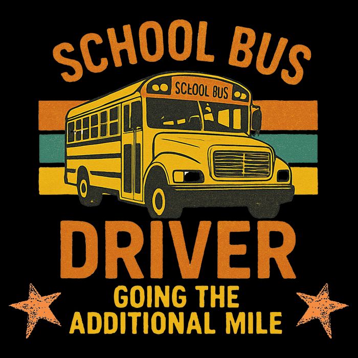 School Bus Driver Going The Additional Mile Vintage Retro Tank Top