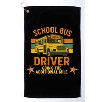 School Bus Driver Going The Additional Mile Vintage Retro Golf Towel