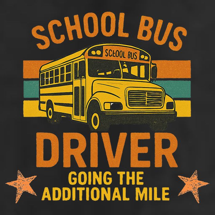 School Bus Driver Going The Additional Mile Vintage Retro Golf Towel