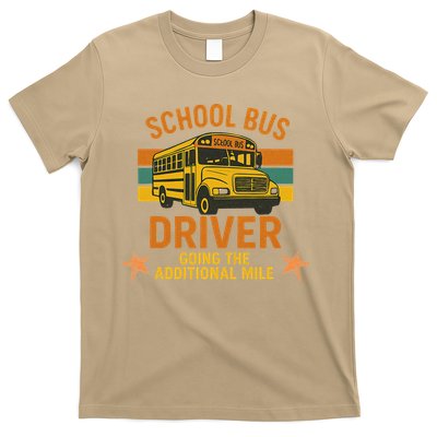 School Bus Driver Going The Additional Mile Vintage Retro T-Shirt