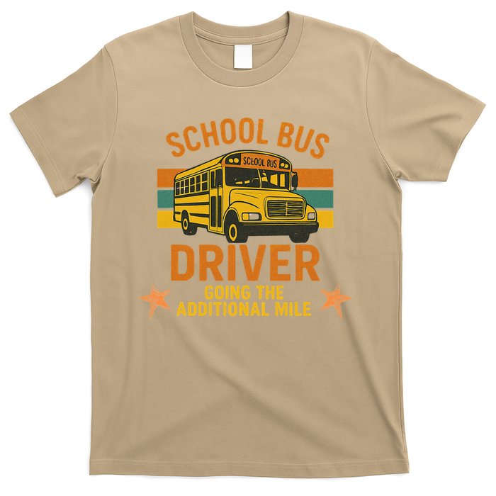 School Bus Driver Going The Additional Mile Vintage Retro T-Shirt