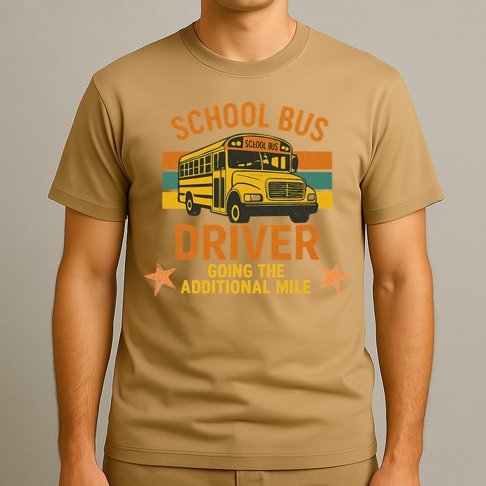 School Bus Driver Going The Additional Mile Vintage Retro T-Shirt