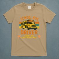 School Bus Driver Going The Additional Mile Vintage Retro T-Shirt