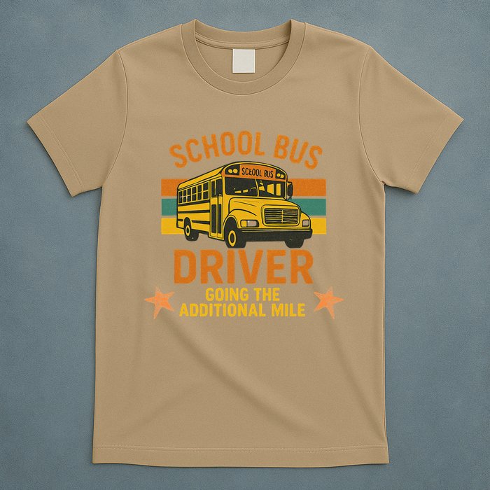School Bus Driver Going The Additional Mile Vintage Retro T-Shirt