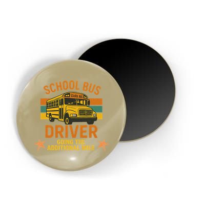 School Bus Driver Going The Additional Mile Vintage Retro Magnet