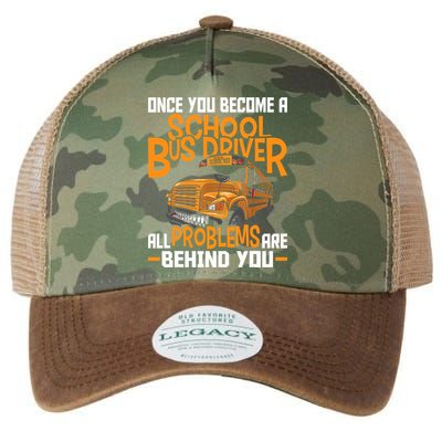 School Bus Driver All Problems Are Behind You Legacy Tie Dye Trucker Hat