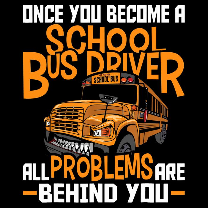 School Bus Driver All Problems Are Behind You Impact Tech Backpack