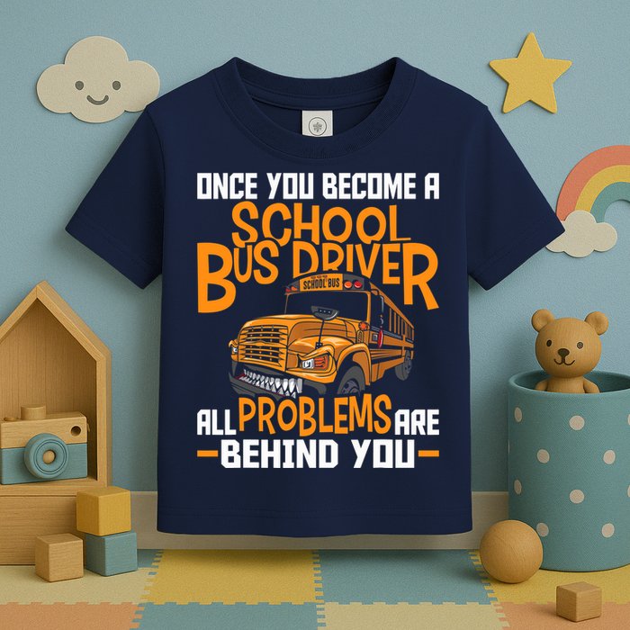 School Bus Driver All Problems Are Behind You Toddler T-Shirt