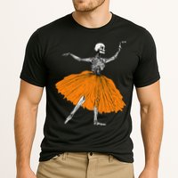 Skeleton Ballerina Dance Tutu Spooky Ballet Dancer Halloween Cooling Performance Crew T-Shirt