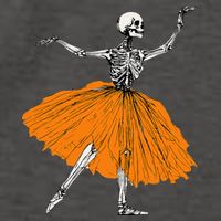 Skeleton Ballerina Dance Tutu Spooky Ballet Dancer Halloween Vector Backpack