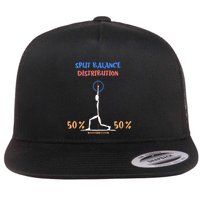 Split Balance Distribution Flat Bill Trucker Hat