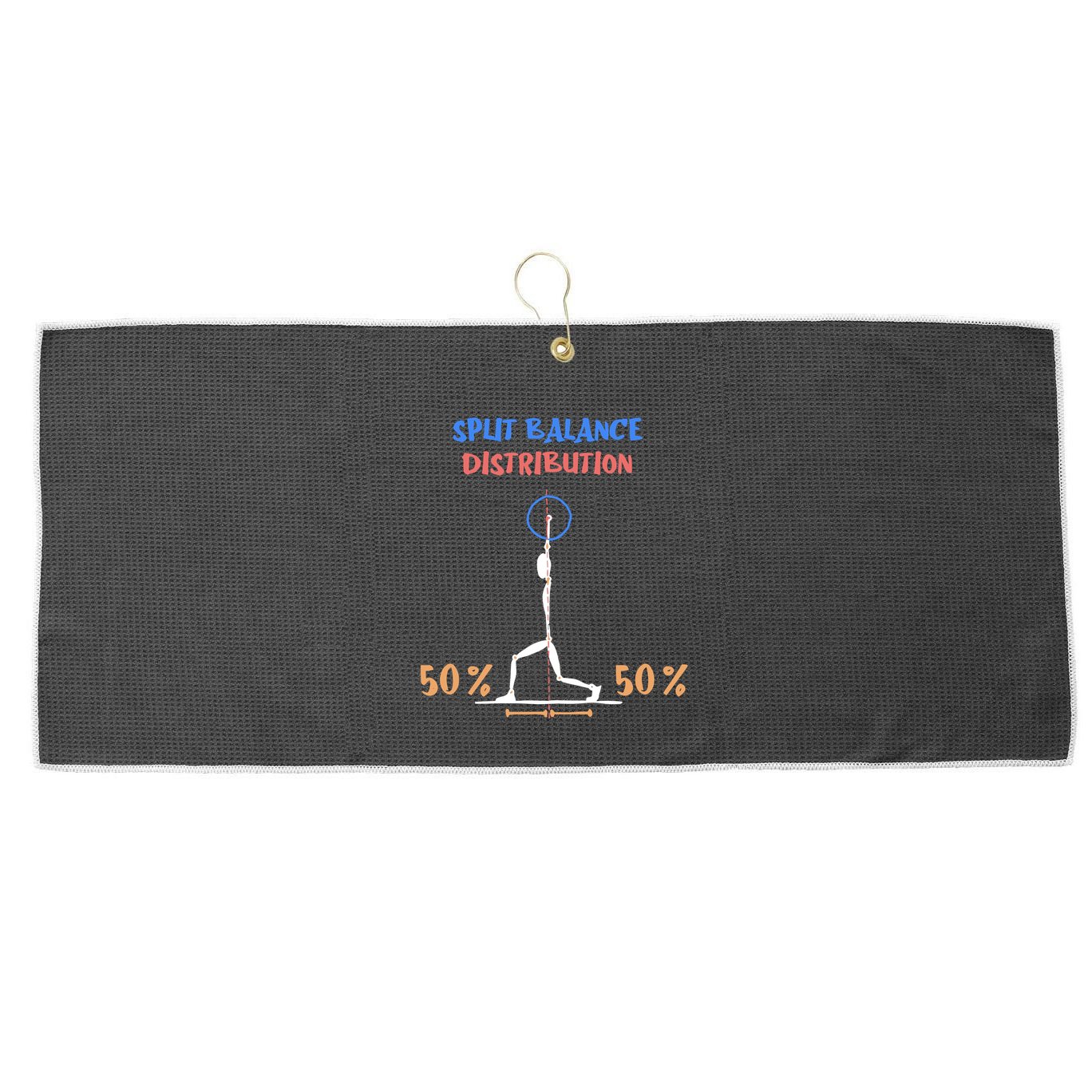 Split Balance Distribution Large Microfiber Waffle Golf Towel