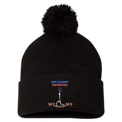 Split Balance Distribution Pom Pom 12in Knit Beanie