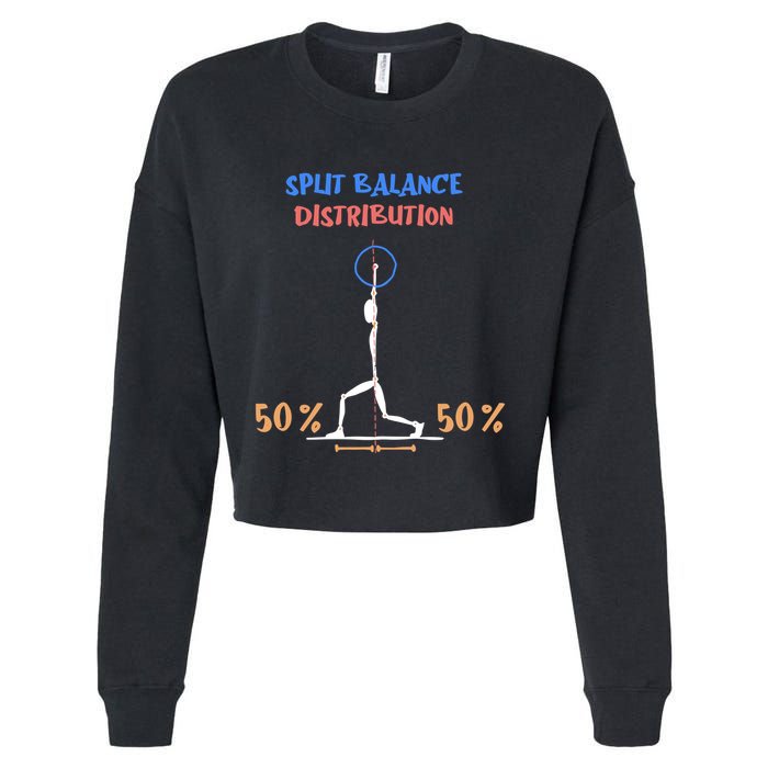 Split Balance Distribution Cropped Pullover Crew