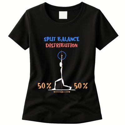 Split Balance Distribution Womens T-Shirt