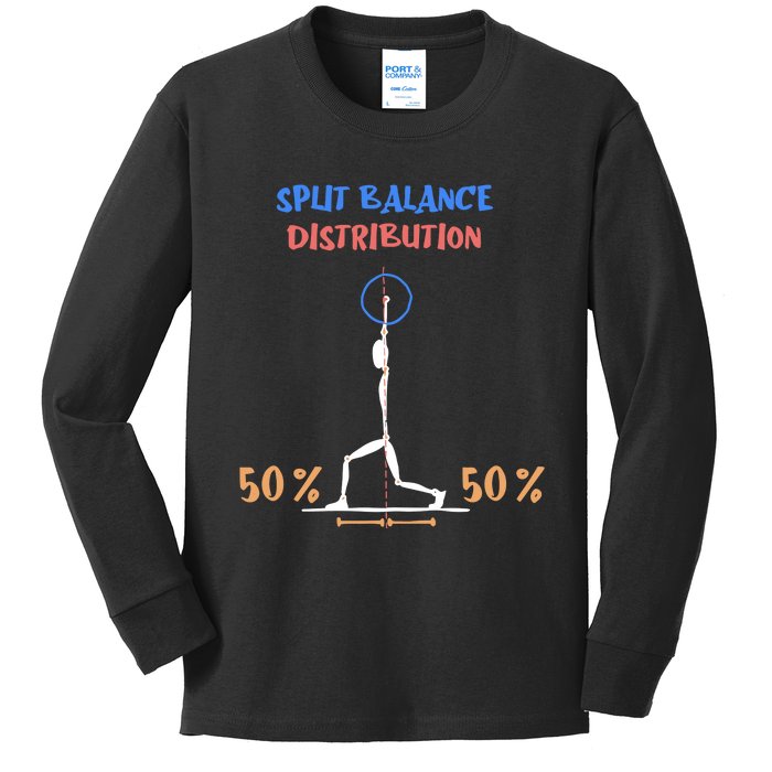 Split Balance Distribution Kids Long Sleeve Shirt