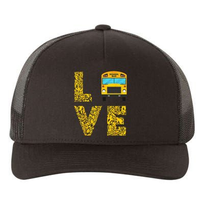 School Bus Driver Love Driving Bus Lover Yupoong Adult 5-Panel Trucker Hat