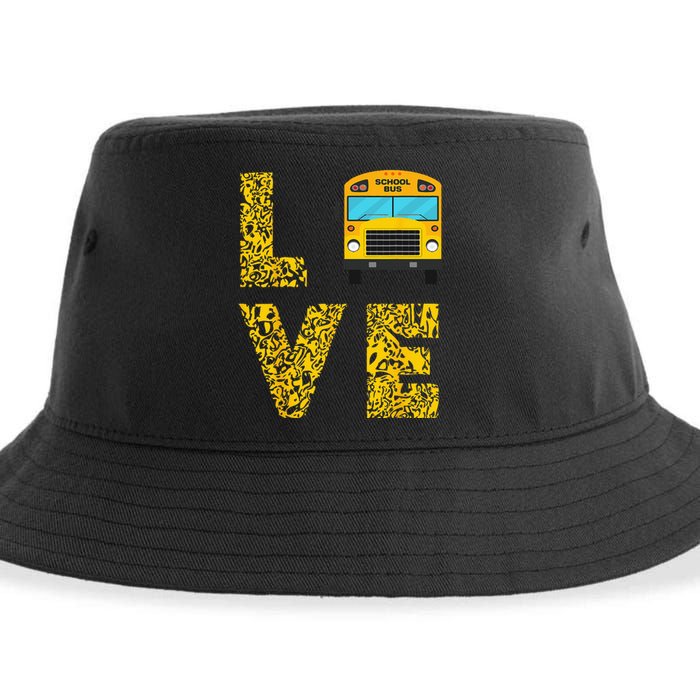 School Bus Driver Love Driving Bus Lover Sustainable Bucket Hat