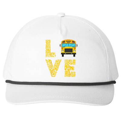 School Bus Driver Love Driving Bus Lover Snapback Five-Panel Rope Hat