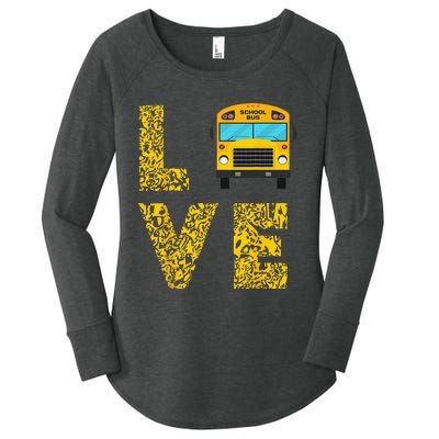 School Bus Driver Love Driving Bus Lover Women's Perfect Tri Tunic Long Sleeve Shirt