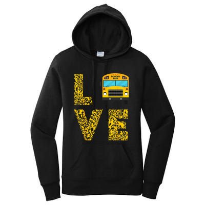 School Bus Driver Love Driving Bus Lover Women's Pullover Hoodie