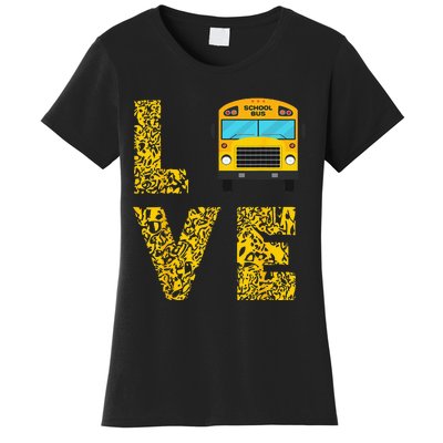 School Bus Driver Love Driving Bus Lover Women's T-Shirt