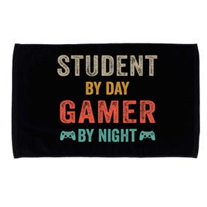 Student By Day Gamer By Night Meme For Gamers Microfiber Hand Towel