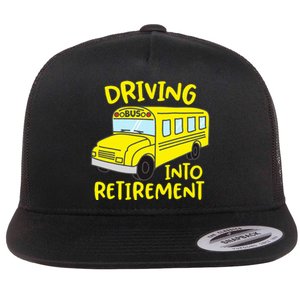 School Bus Driver Retirement Flat Bill Trucker Hat