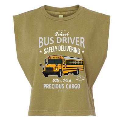 School Bus Driver - Safely Delivering Precious Garment-Dyed Women's Muscle Tee