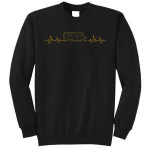 School Bus Driver Heartbeat Yellow Shuttle Student Transit Sweatshirt