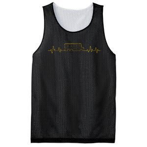 School Bus Driver Heartbeat Yellow Shuttle Student Transit Mesh Reversible Basketball Jersey Tank