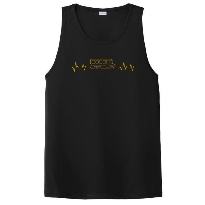 School Bus Driver Heartbeat Yellow Shuttle Student Transit PosiCharge Competitor Tank