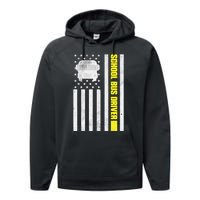 School Bus Driver American Flag, School Bus Driver Performance Fleece Hoodie