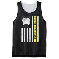 School Bus Driver American Flag, School Bus Driver Mesh Reversible Basketball Jersey Tank