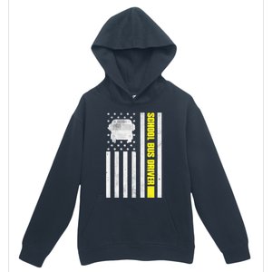 School Bus Driver American Flag, School Bus Driver Urban Pullover Hoodie