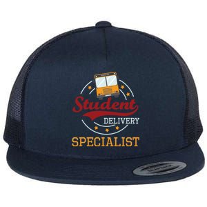 School Bus Driver Appreciation Funny Student Delivery Specialist Flat Bill Trucker Hat