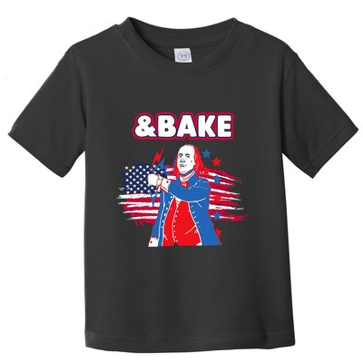 Shake & Bake Drinking American Presidents Happy 4th Of July Toddler T-Shirt