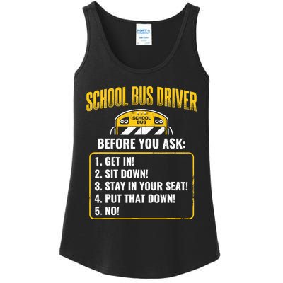 School Bus Driver Rules Work School BusDriver Ladies Essential Tank