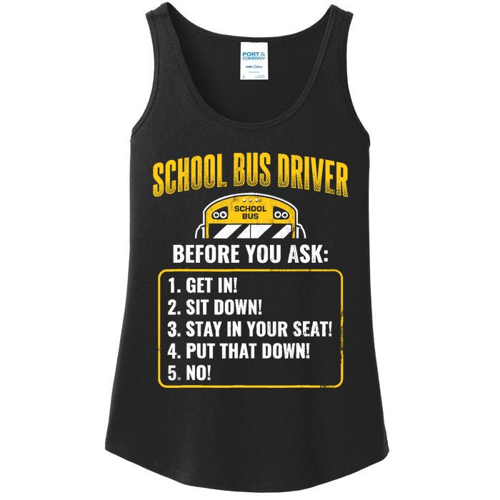 School Bus Driver Rules Work School BusDriver Ladies Essential Tank