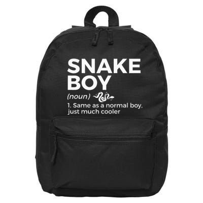 Snake Boy Definition Funny Pet Reptile Lovers 16 in Basic Backpack