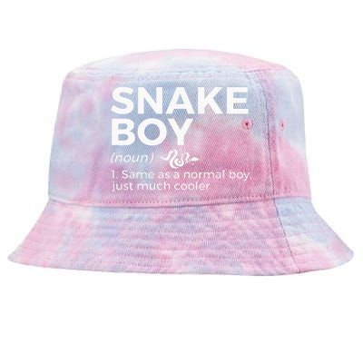 Snake Boy Definition Funny Pet Reptile Lovers Tie-Dyed Bucket Hat