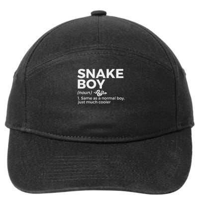 Snake Boy Definition Funny Pet Reptile Lovers 7-Panel Snapback Hat
