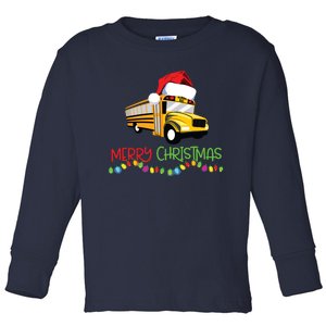 School Bus Driver Christmas Favorite Driver Toddler Long Sleeve Shirt