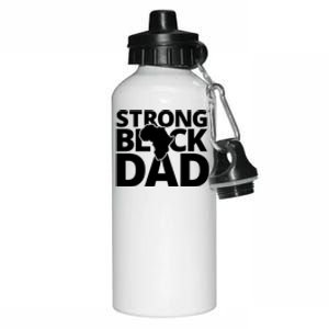 Strong Black Dad For Black History Month Gift Father's Day Aluminum Water Bottle