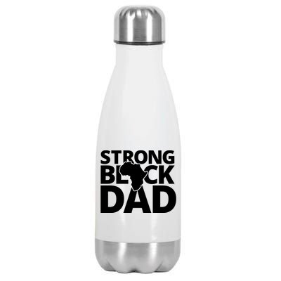 Strong Black Dad For Black History Month Gift Father's Day Stainless Steel Insulated Water Bottle